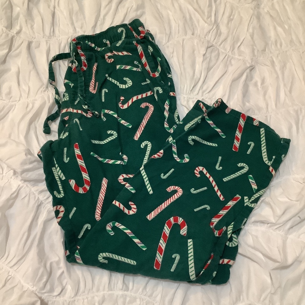 Green Candy Cane PJ Pants